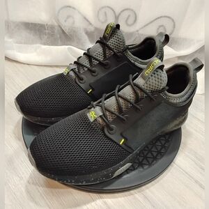 NEW KURU Mens Atom Black & Gray Athletic Shoes For Running Walking SIZE 10WIDE